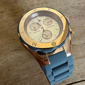 Women’s Michele Grey and Gold Jelly Bean Band Watch